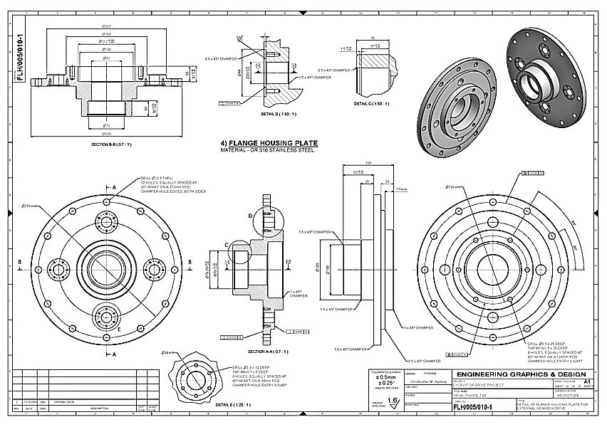 redraw technical drawings from pdf or pictures to cad by taklasawiris