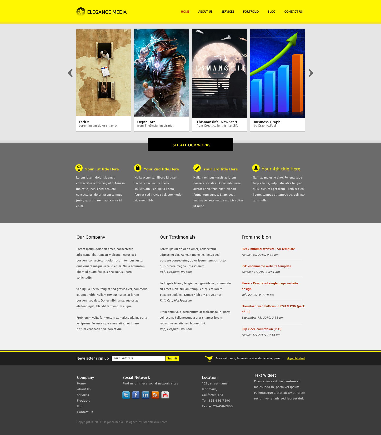 design psd website template by bushraali901